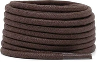 GRAH SANGRAH® (2 Pairs) Waxed Round Shoelaces Dress Shoes Boots Leather Shoe Laces for Formal Shoes  - 120 CM, Dark Brown